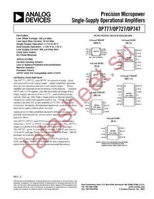 OP747AR-REEL datasheet  